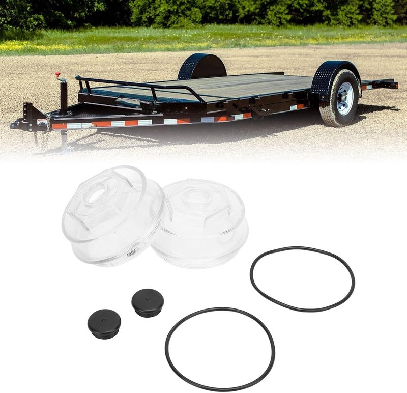 Trailer Hub Replacement Oil Cap Kit, Plastic 4 Inch Axle Cap with O Rings, 2 Set - Durable Oxidation Design, Easy Installation for and Axles - Image 4