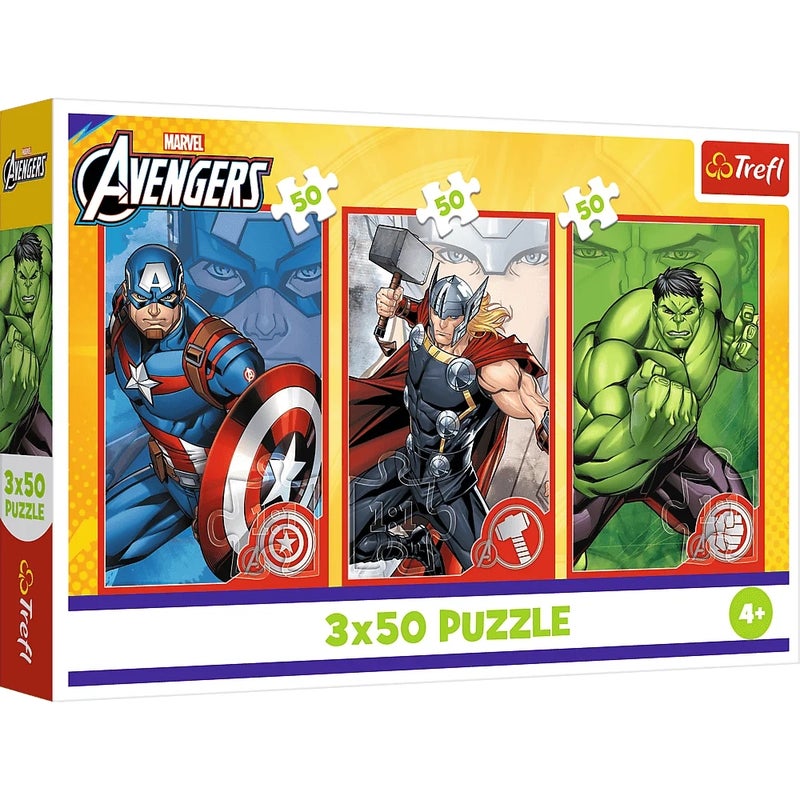 Trefl - Marvel Puzzle 50+50+50 Pieces - 34891 - Image 1