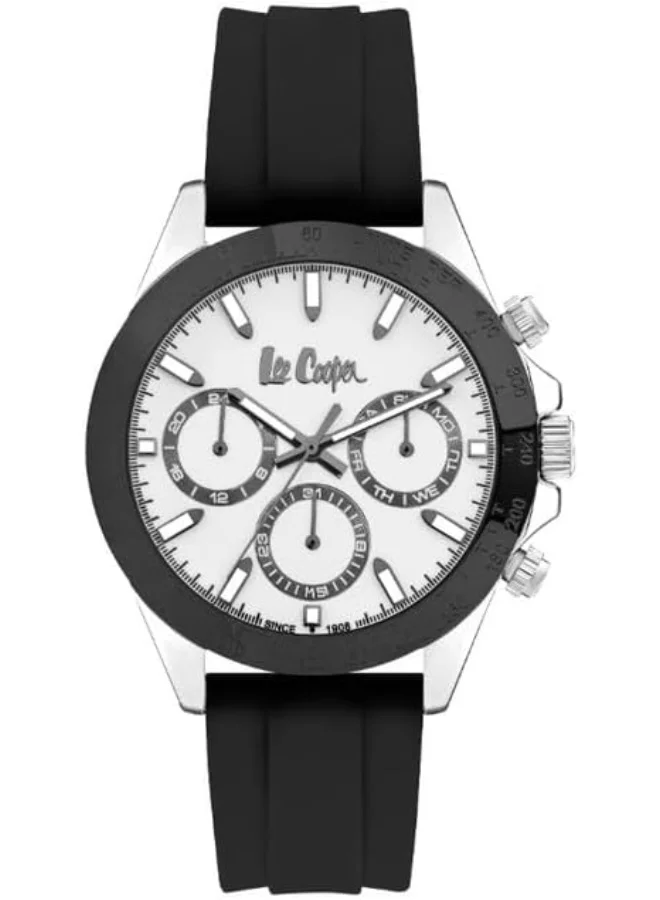Lee Cooper Lee Cooper Men's Watch, Multi Function Display and Silicone Strap - LC07964.331, Black