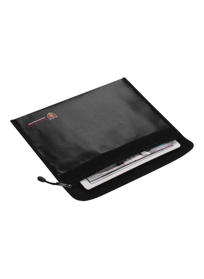 NIBEMINENT Fire Resistant Document Bag for Office and Home Use Black  - Image 1