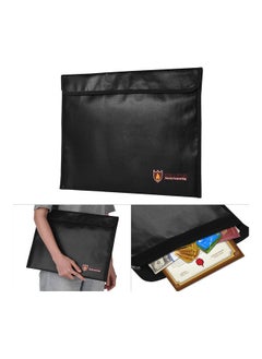 NIBEMINENT Fire Resistant Document Bag for Office and Home Use Black  - Image 2