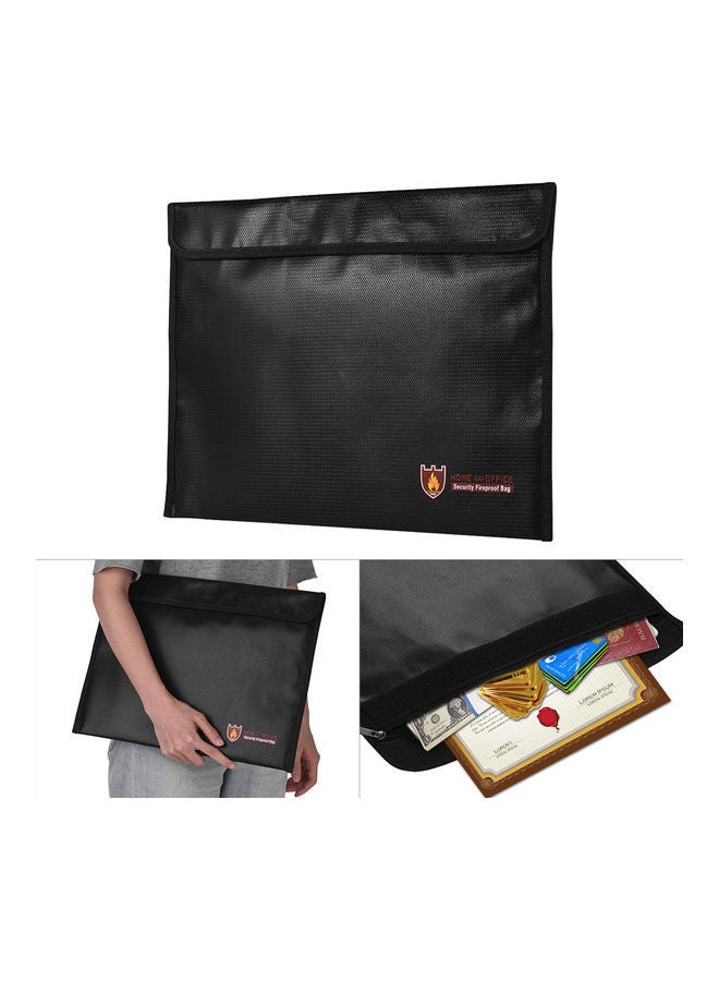 NIBEMINENT Fire Resistant Document Bag for Office and Home Use Black  - Image 2