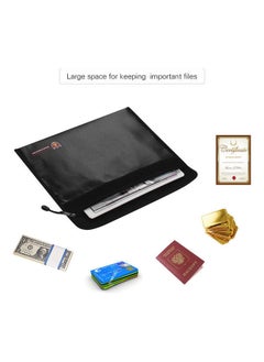 NIBEMINENT Fire Resistant Document Bag for Office and Home Use Black  - Image 4