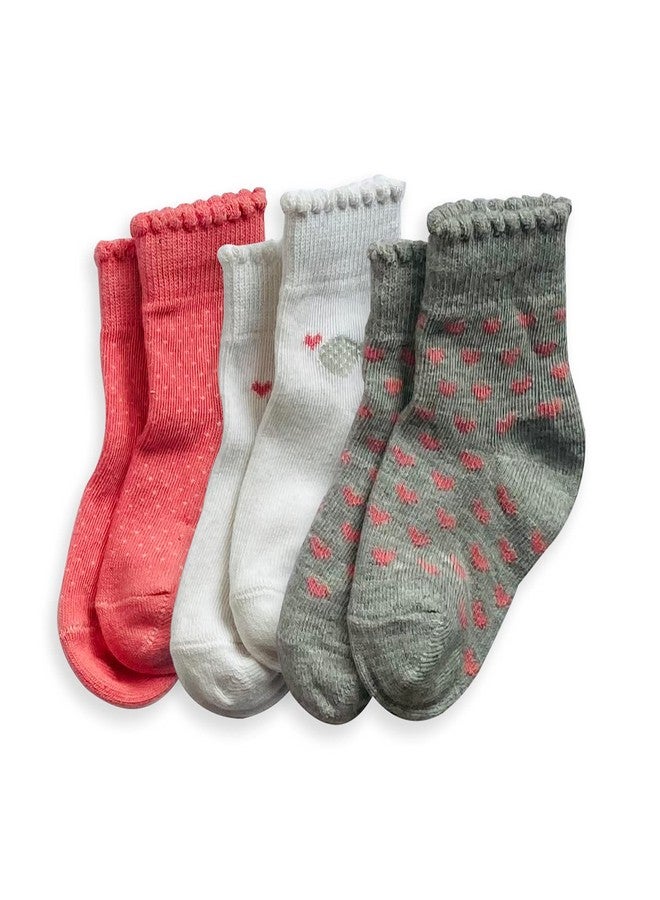 Mylo Essentials Antibacterial Ankle Length All Seasons Soft Knitted Cotton Breathable Baby Boys’ & Girls’ Socks Multi Design Pack of 3 Pairs - Multicolor (NB0-6M) I Free from Harmful Dyes - Image 1