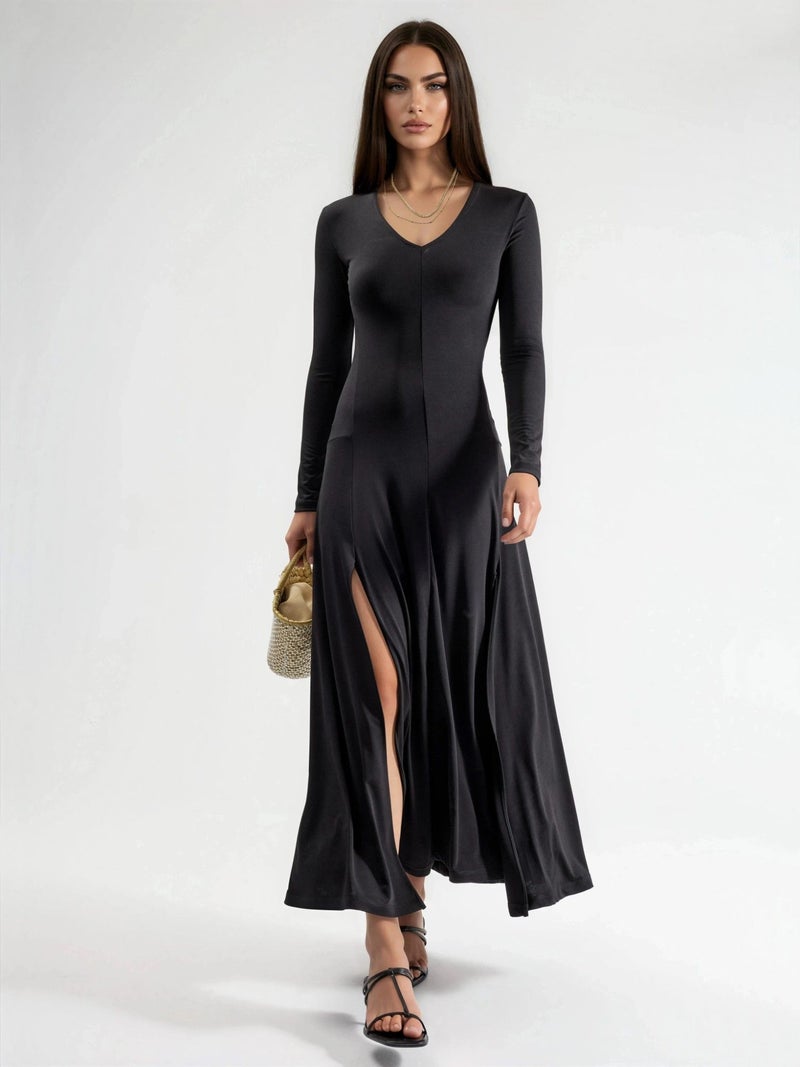 Qustyle QU STYLE Double Slit Maxi Dress - Image 5