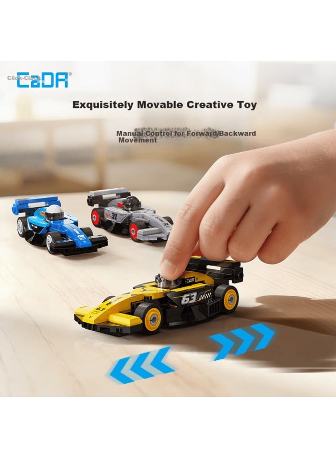 Cada F1 Racing Car Model Eight Mini Circuit Racing Building Blocks Boys Easy Assembly Kids Birthday Gift - Image 4