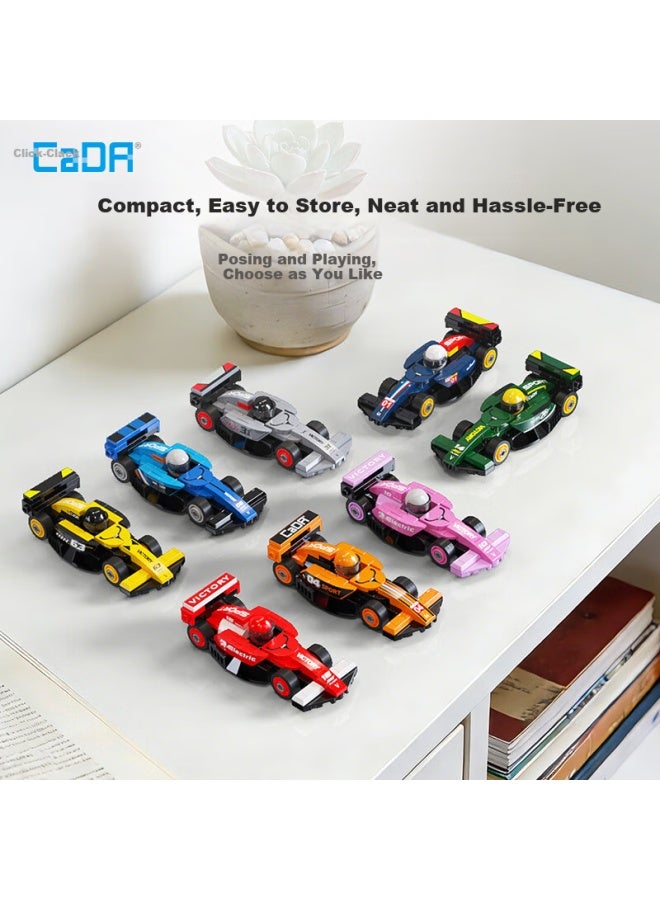 Cada F1 Racing Car Model Eight Mini Circuit Racing Building Blocks Boys Easy Assembly Kids Birthday Gift - Image 5
