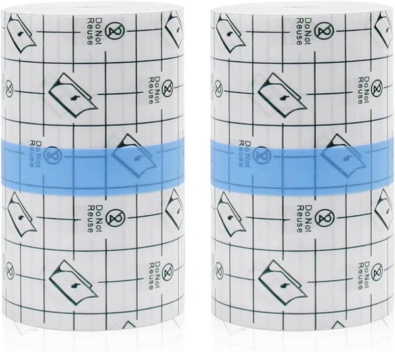 BetterJonny 2 Rolls Transparent Stretch Adhesive Bandage BetterJonny Waterproof Clear Protective Adhesive Bandages Dressing Tape for Swimming and Shower 4 inch1094 Yard - Image 2