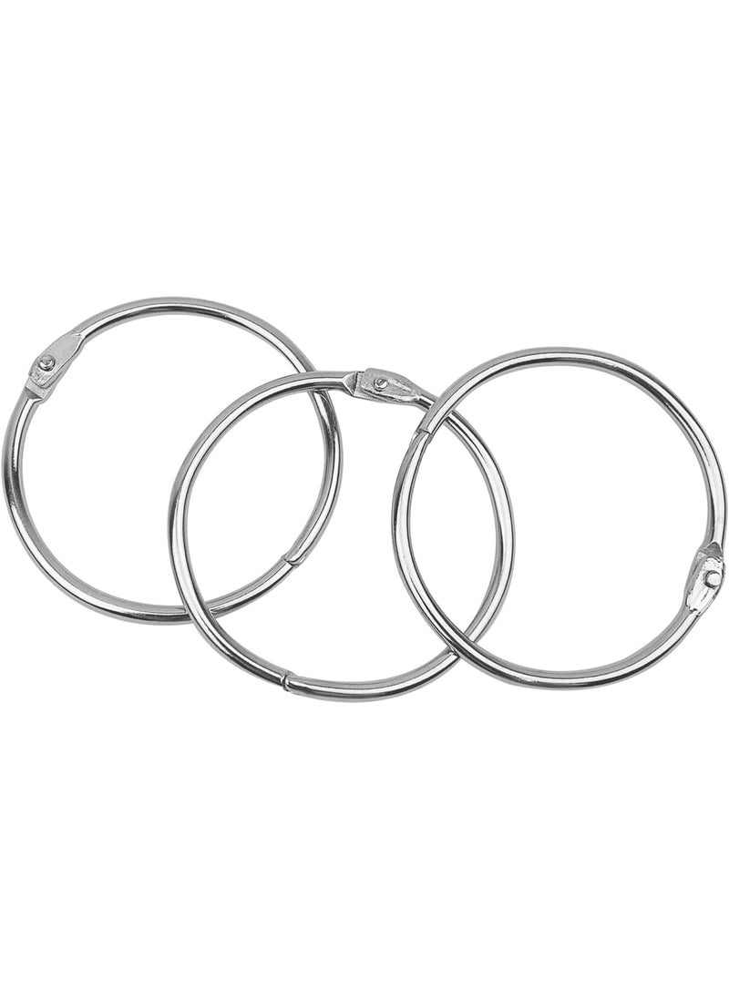 KTOJOY 2 Inch 50 Pack Loose Leaf Binder Rings Nickel Plated Steel Binder RingsKeychain Key Rings Metal Book RingsSilver for School Home or Office  - Image 1