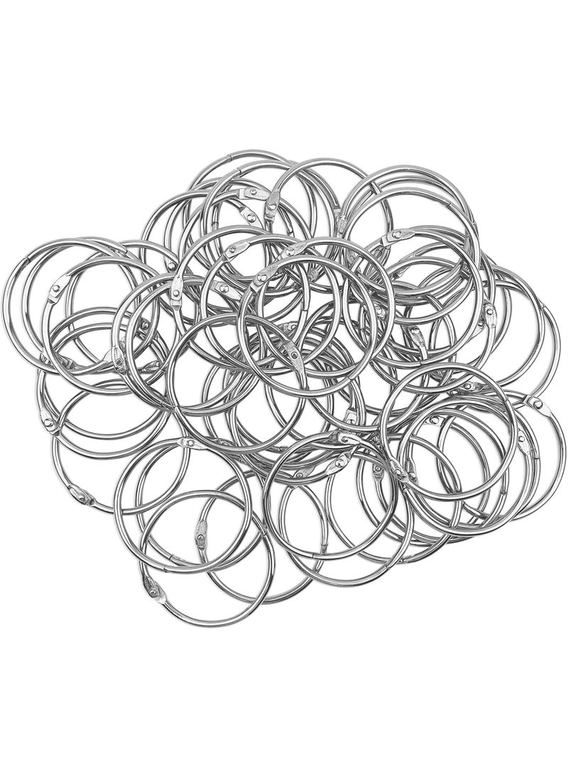 KTOJOY 2 Inch 50 Pack Loose Leaf Binder Rings Nickel Plated Steel Binder RingsKeychain Key Rings Metal Book RingsSilver for School Home or Office  - Image 2
