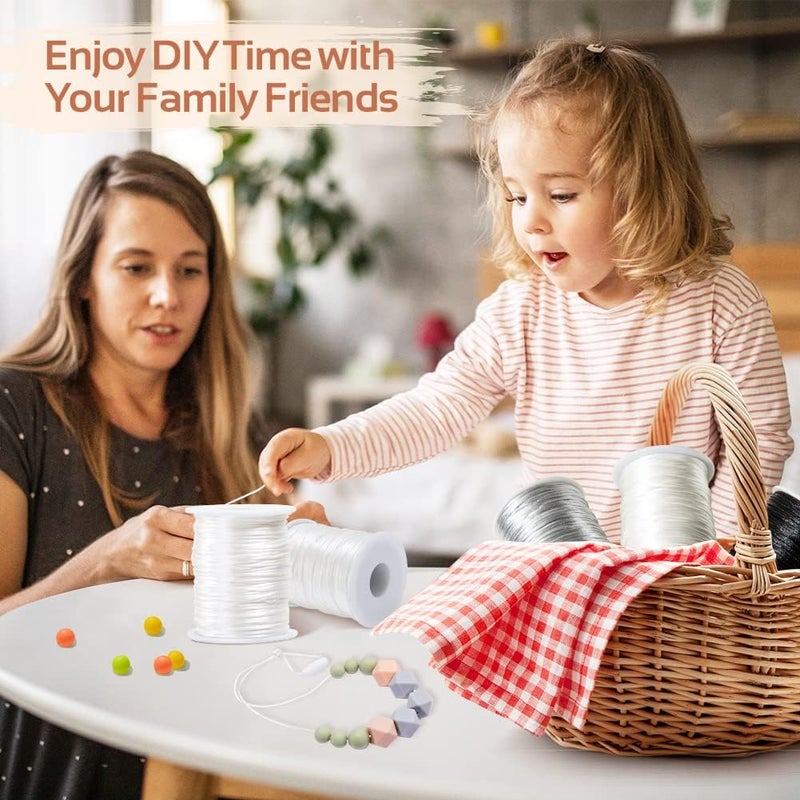 Promise Babe Black Satin Rattail Cord for Baby Teething Necklace 75m DIY Teether Craft Supplies Line - Image 2