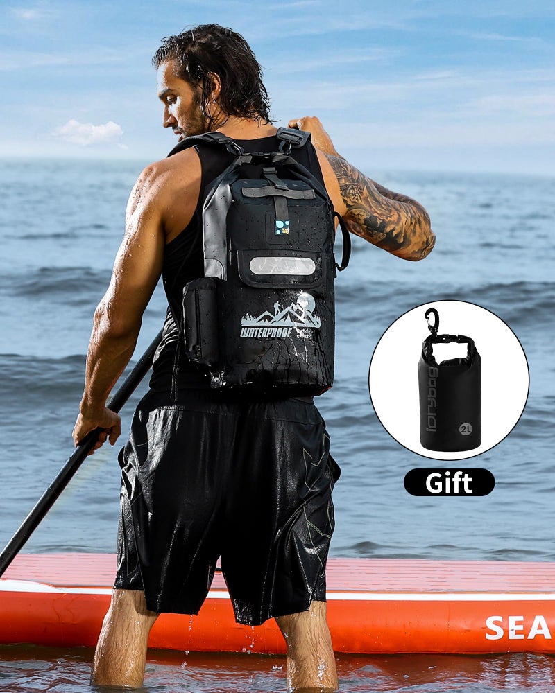IDRYBAG Dry Bag Backpack Waterproof Floating 20L/30L/40L, Dry Bags Waterproof Backpack for Men, Dry Sack Waterproof Bag Kayak - Image 2