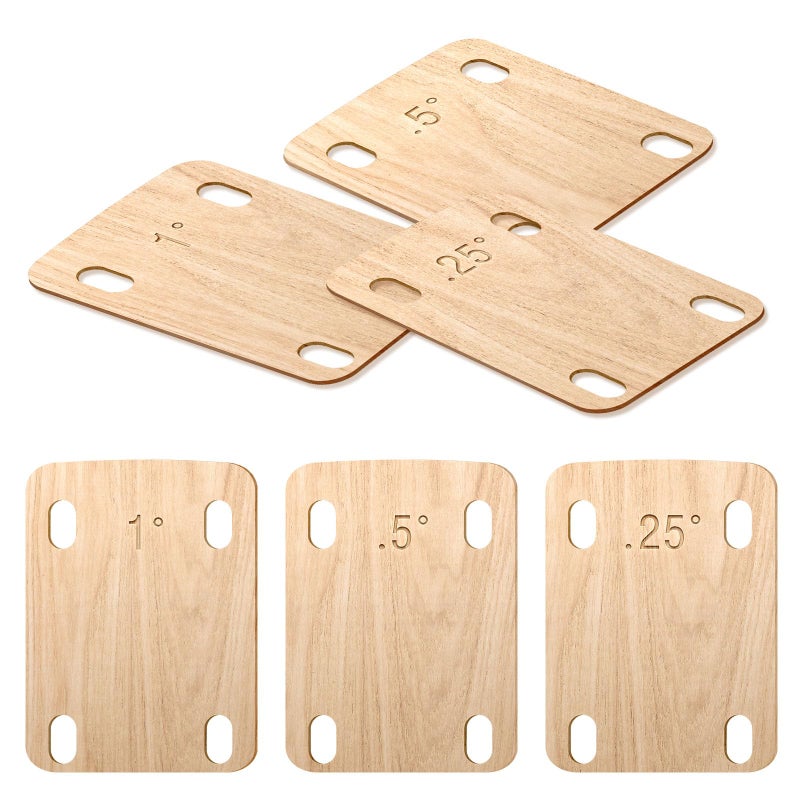 YASUOA Premium Maple Wood Guitar Neck Shim for Effective Alignment & Angle Adjustment, Suitable for All Types of Guitars-3pcs - Image 1
