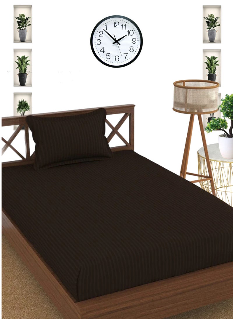 بلوبيري ملاءة سرير قطنية قماش مخطط مع قطعة واحدة كيس وسادة 120x200+15 سم - Image 1