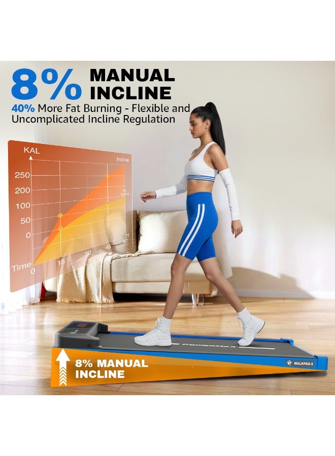 باورماكس فيتنيس جهاز المشي الكهربائي PowerMax WALKPAD-S بمحرك BLDC بقوة 3HP 2 في 1 تحت المكتب للاستخدام المنزلي والمكتبي | انحدار يدوي 8% | سرعة قصوى 6 كم/س | وزن مستخدم أقصى 120 كجم | سطح تشغيل 950×405 مم | امتصاص الصدمات | تصميم مدمج - Image 4