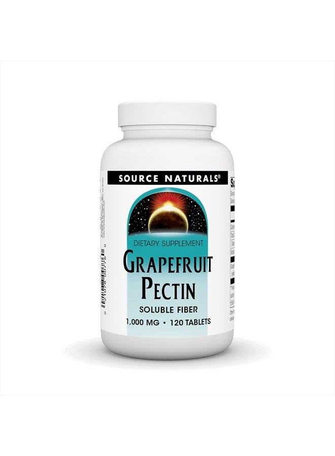 Source Naturals Grapefruit Pectin, Soluble Fiber - 1000 mg Dietary Supplement - 120 Tablets - Image 1