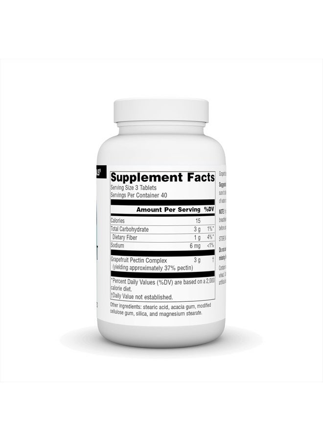 Source Naturals Grapefruit Pectin, Soluble Fiber - 1000 mg Dietary Supplement - 120 Tablets - Image 2