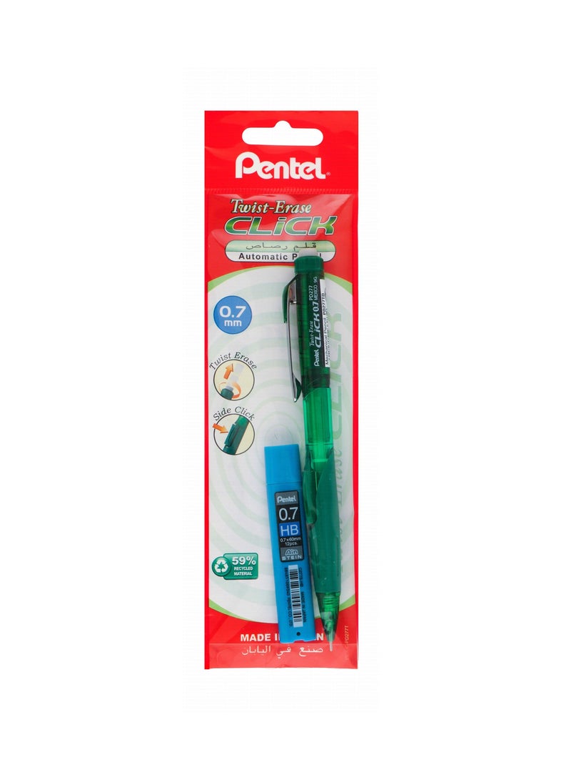 Pentel Twist Erase Mechanical Pencil With Pack of Lead Assorted - Image 1