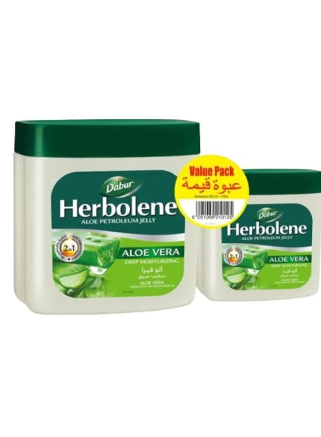 Dabur Vaseline Herbolene Set of 2 bottles, 425 ml + 115 ml 425 + 115 ml