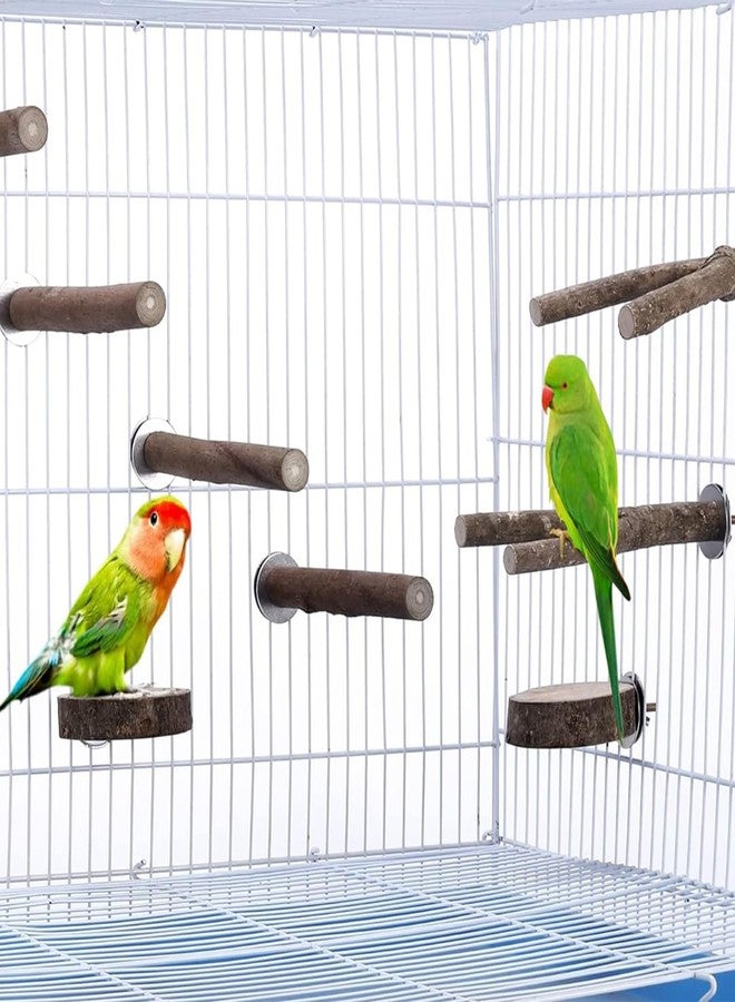 Allazone 3 Style Natural Wood Bird Perches for Parrot, 18 PCS Natural Wooden Perch Bird Stand Parrot Perch Stand Bird Climbing Standing Branches Toy for Birds Budgies Cockatiels Lovebirds - Image 4