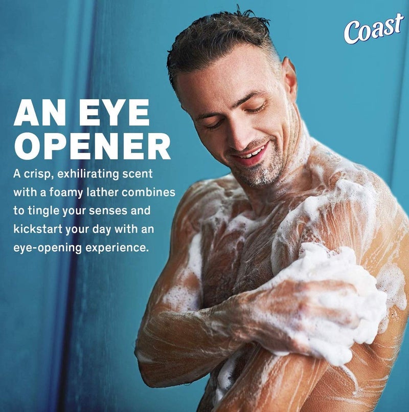 Coast Refreshing Deodorant Soap - Bar Soap with Thick Rich Lather - Clean Rinsing Formula for Fresh, Non-Dry Skin - Classic Scent - 16 x 4 oz - Image 2