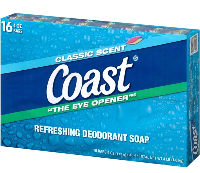 Coast Refreshing Deodorant Soap - Bar Soap with Thick Rich Lather - Clean Rinsing Formula for Fresh, Non-Dry Skin - Classic Scent - 16 x 4 oz - Image 4