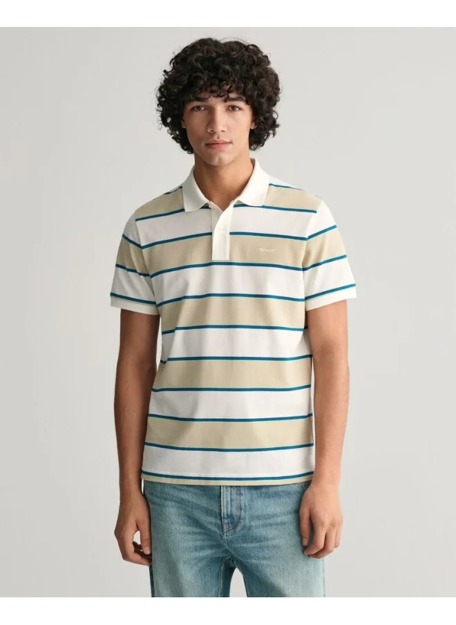 GANT Gant Multi Striped Piqué Polo Shirt