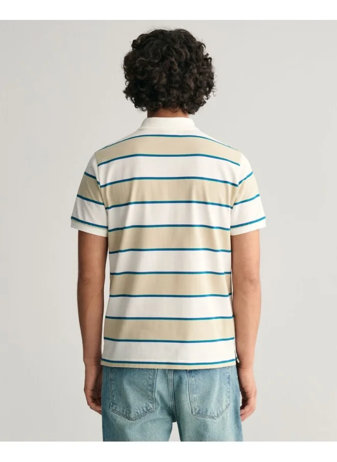 GANT Gant Multi Striped Piqué Polo Shirt