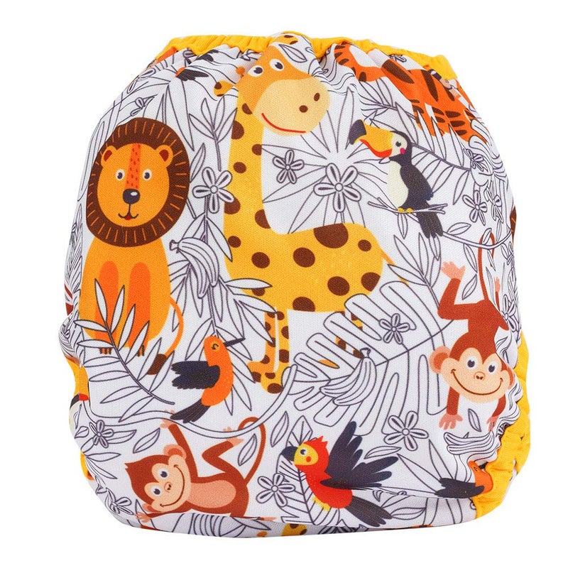 OsoCozy One Size Cloth Diaper Covers - Adjustable Snap Fit & Double Leg Gussets for Baby Boys & Girls from 8-35 Pounds. Use with Prefold, Flat or Fitted Cloth Diapers or Snap-in Inserts. - Image 2