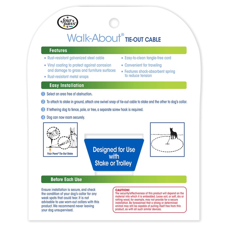Four Paws Medium Weight Dog Tie Out Cable - Image 5