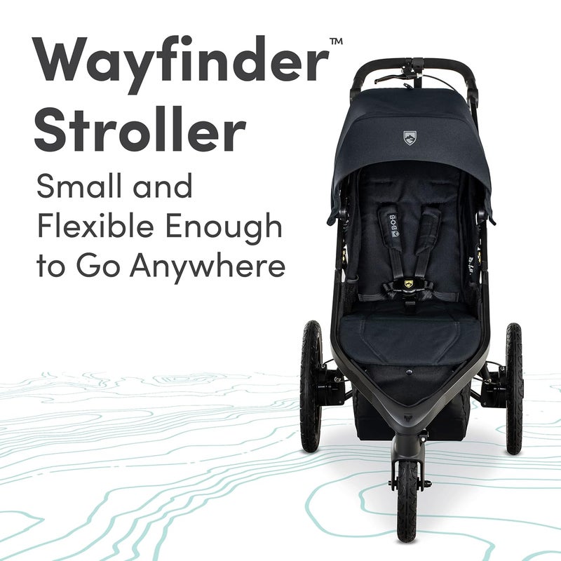 BOB Gear Wayfinder Jogging Stroller with Independent Dual Suspension AirFilled Tires and 75Pound Weight Capacity Nightfall - Image 2