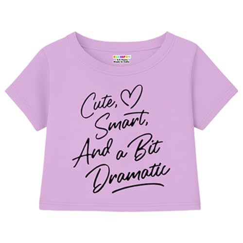 Kuchipoo Girls Crop Top Cotton T-Shirts (KUC-TSHRT-510, 8-9 Years, Multi-Colored) - Image 5