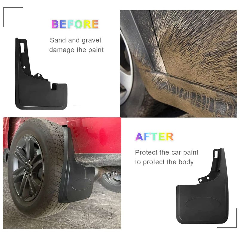 Generic Wocch Mud Flaps for Ford F150 2021 2022, All Weather Mudflaps Splash Guards for Trucks/Front Rear 4pc Set/No Need to Drill Holes/Only Fit No Fender Flares' Model  - Image 2