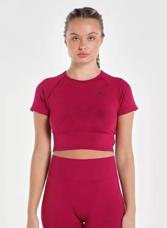 ويزارد بلوزة سادة قصيرة بلا درزات