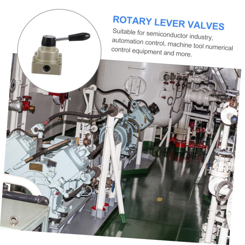2 Pack Hand Pneumatic Valve Air Flow Control Port Boost Lever Industrial Use - Image 3