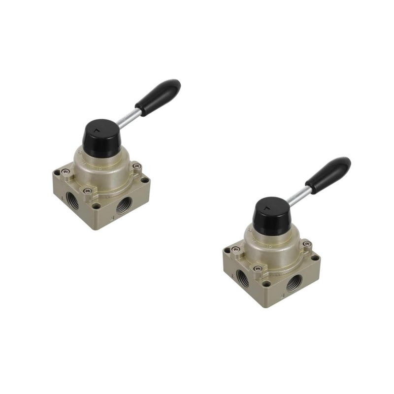 2 Pack Hand Pneumatic Valve Air Flow Control Port Boost Lever Industrial Use - Image 2