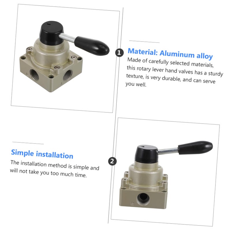 2 Pack Hand Pneumatic Valve Air Flow Control Port Boost Lever Industrial Use - Image 5