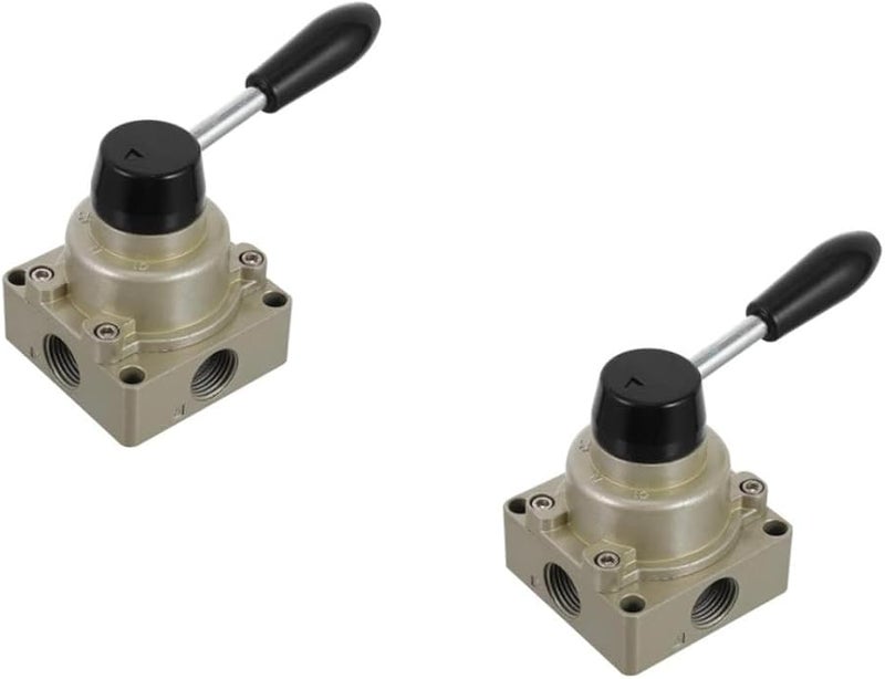 2 Pack Hand Pneumatic Valve Air Flow Control Port Boost Lever Industrial Use - Image 1