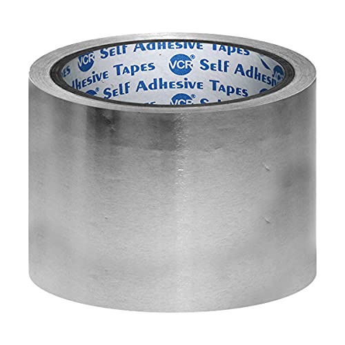VCR Aluminium Foil Tape - Silver Tape - 18 Meters in Length 72mm / 3" Width - 1 Roll Per Pack - Foil Tape for Air Duct Joining, Used for AC Ducting, Pipe Work, High Temprature Ducting Tape - Image 1
