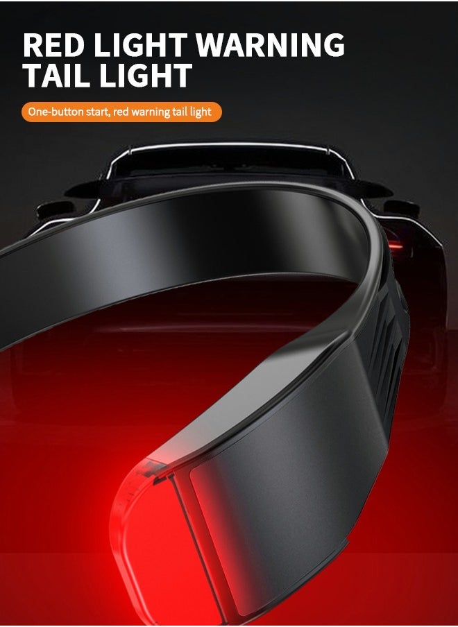 LED Headlamp, Rechargeable Head Lamp & Neck Light with 230° Wide Beam and 5 Modes Lighting, Lightweight Head Lamp and Red Tail Light, Head Flashlight, Outdoor Camping Supplies