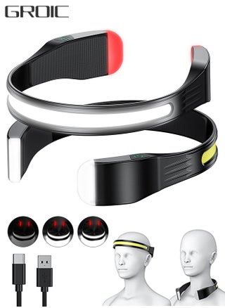 LED Headlamp, Rechargeable Head Lamp & Neck Light with 230° Wide Beam and 5 Modes Lighting, Lightweight Head Lamp and Red Tail Light, Head Flashlight, Outdoor Camping Supplies - pzsku/ZA6D25B4AFA20D23E5BC2Z/45/1746438124/333c3075-6d1a-48c7-af69-a307cd9cd411