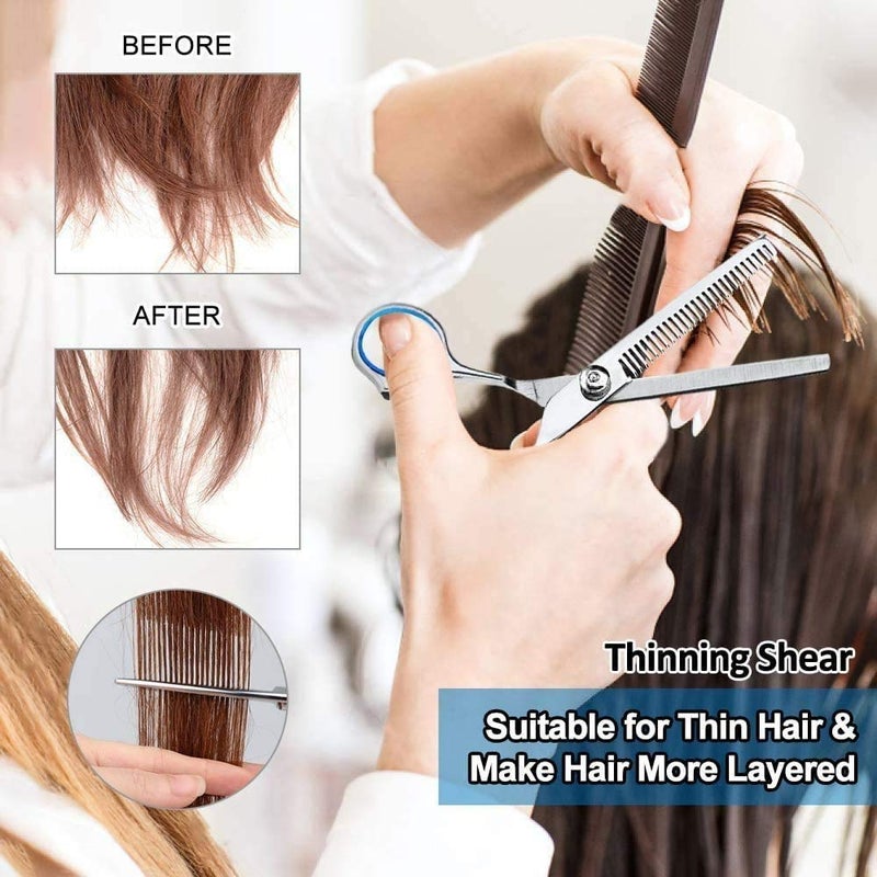 M'AYCREATE MAYCREATE® Hair cutting scissor Professional Stainless Steel Hair Cutting Thinning Scissors Hairdressing Styling Set For Barber or Beauty Saloon Home - Image 4