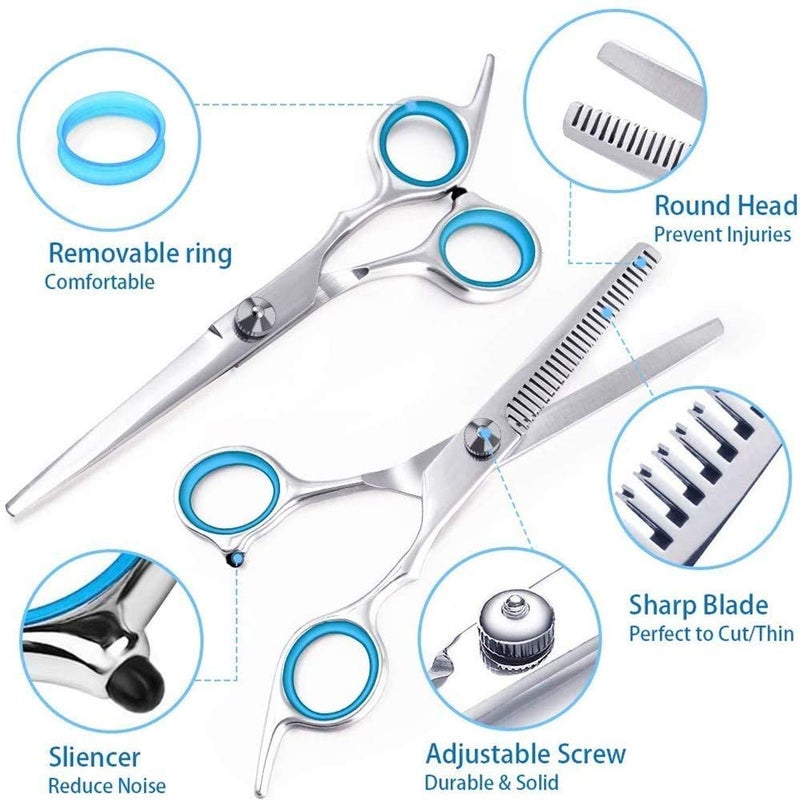 M'AYCREATE MAYCREATE® Hair cutting scissor Professional Stainless Steel Hair Cutting Thinning Scissors Hairdressing Styling Set For Barber or Beauty Saloon Home - Image 2