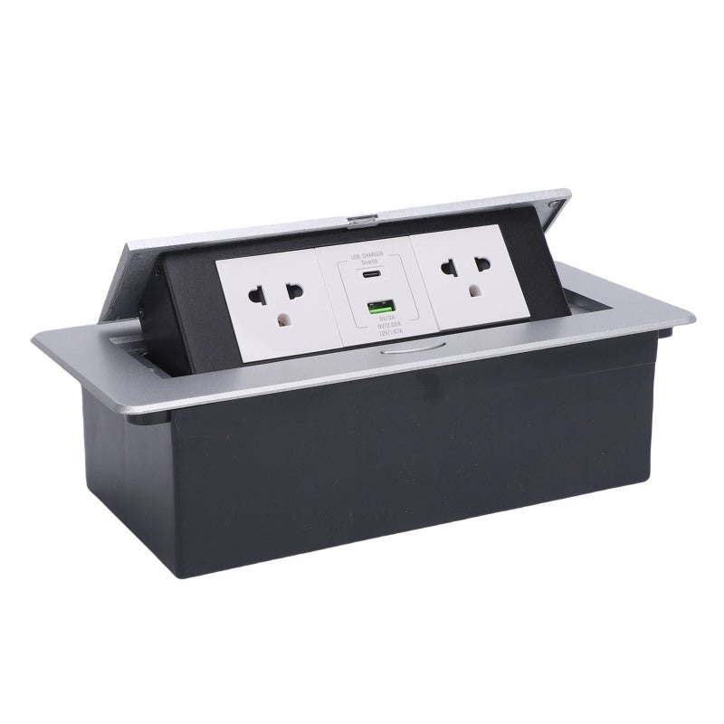 Popup Desk Outlet 20W USB A C Quick Charging Concealed Popup Power Strip for Shopping Malls Home Renovations Dealerships Offices - Image 4