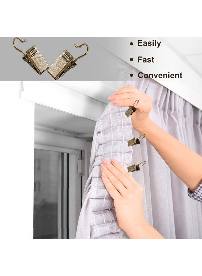 JANYUN 30 Pack Mini Bronze Curtain Clips Heavy-Duty Hook Clip Set for Photos Home Decoration Art Craft Display - Image 4
