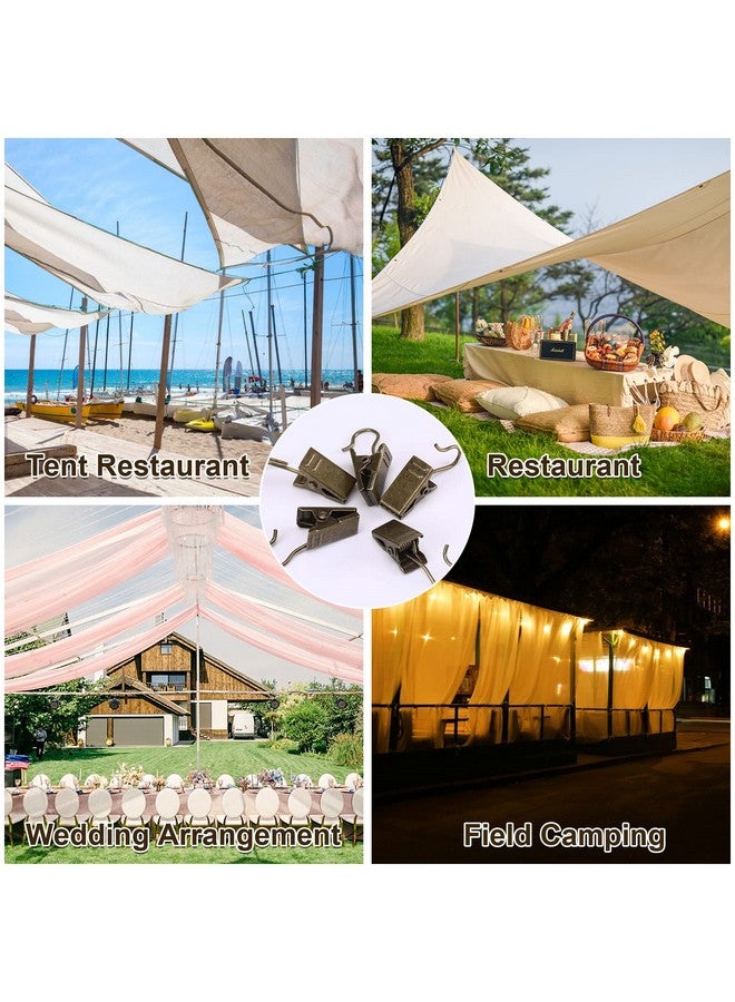 JANYUN 30 Pack Mini Bronze Curtain Clips Heavy-Duty Hook Clip Set for Photos Home Decoration Art Craft Display - Image 5