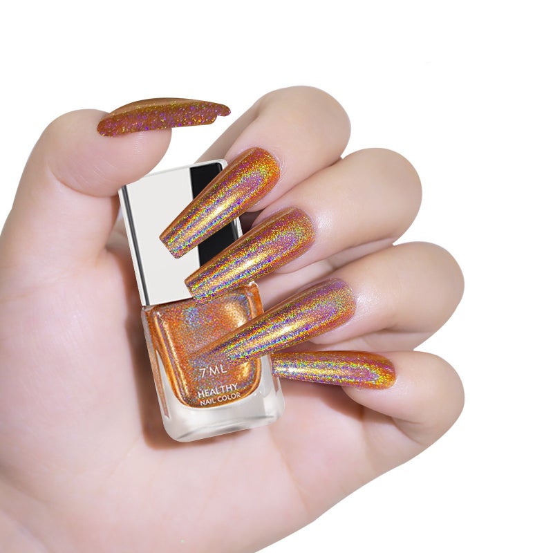 Laser sequin nail polish glue  purple - Image 5