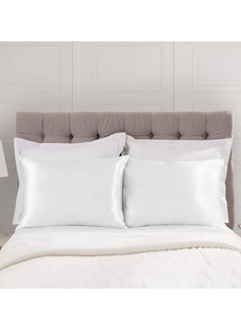 JZS طقم كيس وسادة من الساتان للشعر والبشرة بسحاب مخفي - Image 2