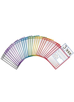 Better Office Products Dry Erase Pocket Sleeves 30 Count Crystal Clear Oversized 10.25" X 13.75" Heavy Duty Dry Erase Pocket Sheet Protectors Reusable Pockets With 10 Assorted Colors30 Pack  - Image 5