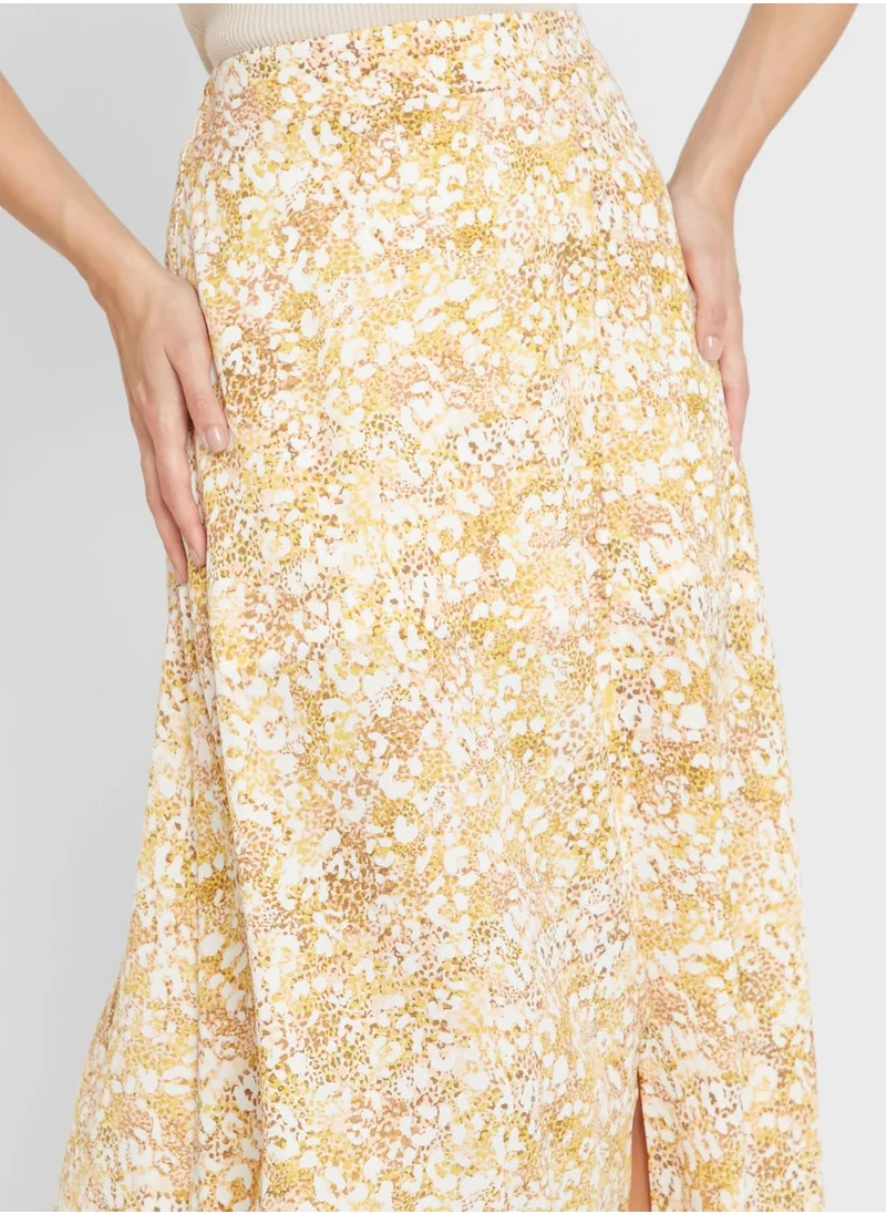 BCBGeneration Printed Asymmetric Skirt